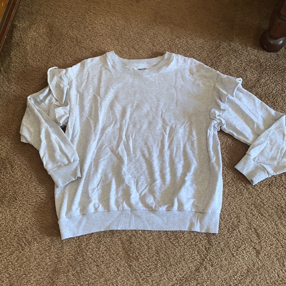 Aerie XL ruffle sleeve sweatshirt
